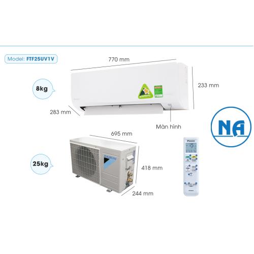 Máy lạnh Daikin FTF25UV1V 1.0 HP (1 Ngựa)