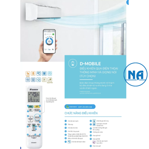 Máy lạnh Daikin Inverter 2.5 HP (2.5 Ngựa) FTKB60