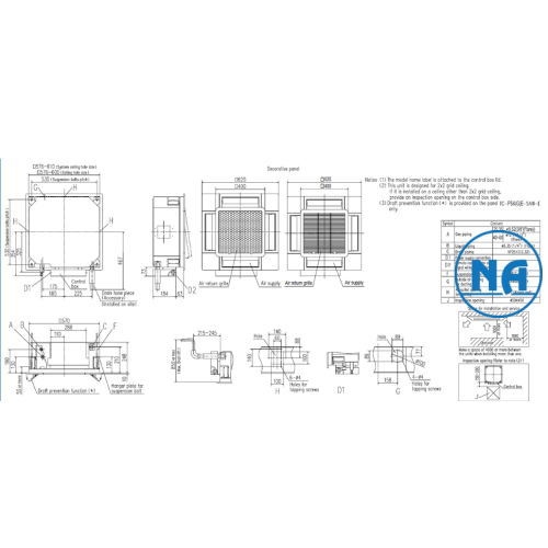 Dàn lạnh âm trần Mitsubishi Heavy Inverter 1.0 HP (1.0 Ngựa) FDTC25VH1