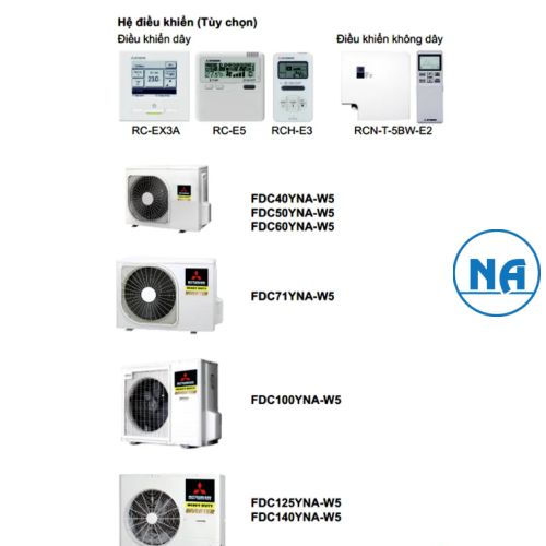 Máy lạnh âm trần Mitsubishi Heavy Inverter 2.0 HP (2 Ngựa) FDT50YA-W5 model 2022
