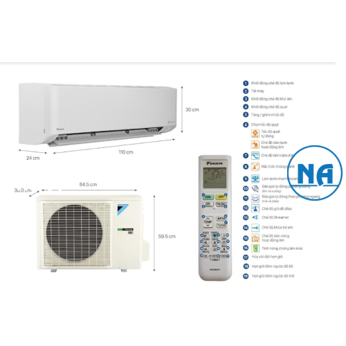 Máy lạnh Daikin Inverter 2.5 HP (2.5 Ngựa) FTKY60WVMV