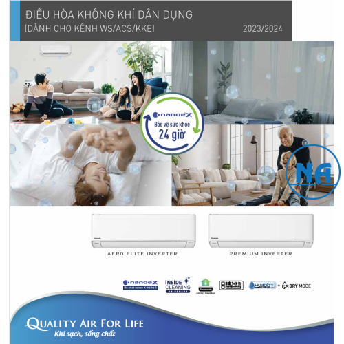 Máy lạnh Panasonic Inverter cao cấp 1.0 HP (1 Ngựa) CU/CS-U9ZKH-8 model 2023