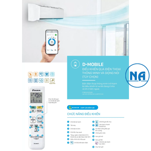 Máy lạnh Daikin Inverter 1.5 HP (1.5 Ngựa) FTKB35